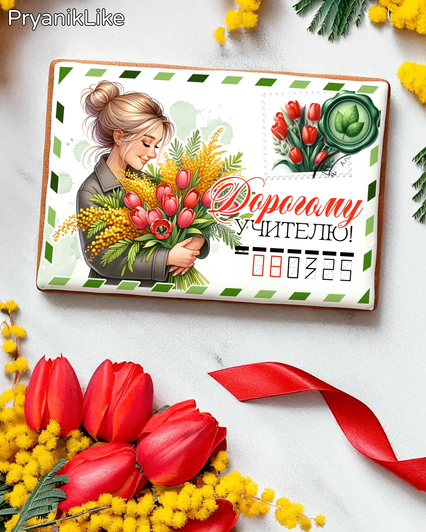 NEW Пряник Письмо учителю (10-15 см.)